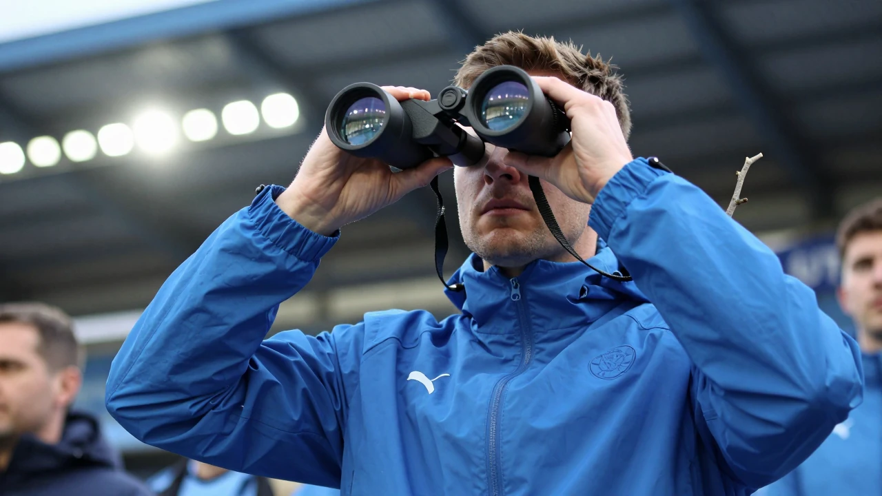 A Birmingham City fan referenced Southampton's spygate incident with binoculars and a branch during the Championship...