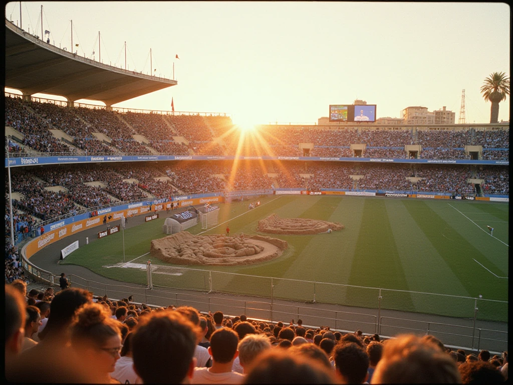 In a stunning visual display, the Málaga CF crest emerged from the sand, showcasing the team's spirit as they prepare for...