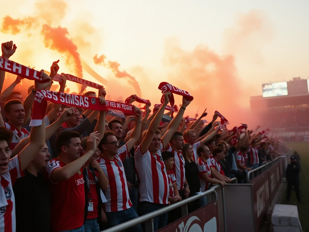 Llanelli AFC’s supporters create a vibrant atmosphere at Stebonheath Park, blending rituals and communal pride