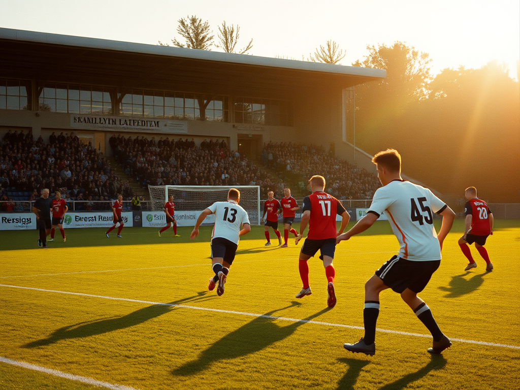 Lyngby Boldklub sigter efter en vigtig sejr mod Hillerød på Lyngby Boldklub Stadion.