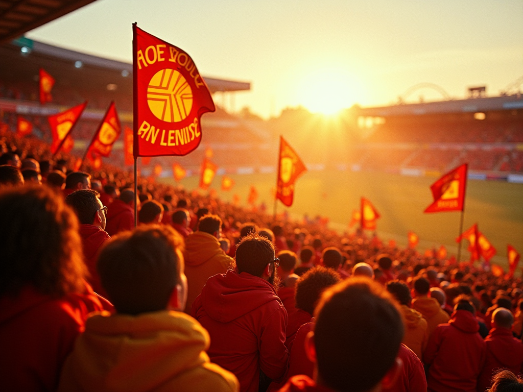 Les supporters de Lens envahissent le terrain pour célébrer la finale de la coupe.