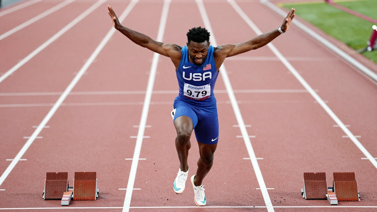 Noah Lyles Wins 100m USA National Title with Personal-Best 9.79s