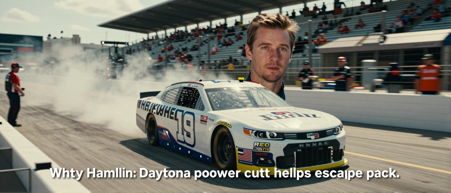 Denny Hamlin explains why NASCAR’s Daytona power cut helps drivers escape the pack