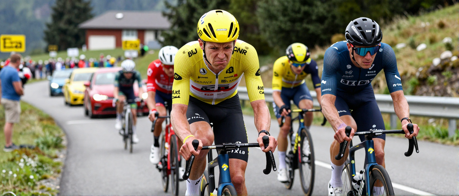 Tom Pidcock Crashes on Stage 10 Downhill Bend at Tour de France