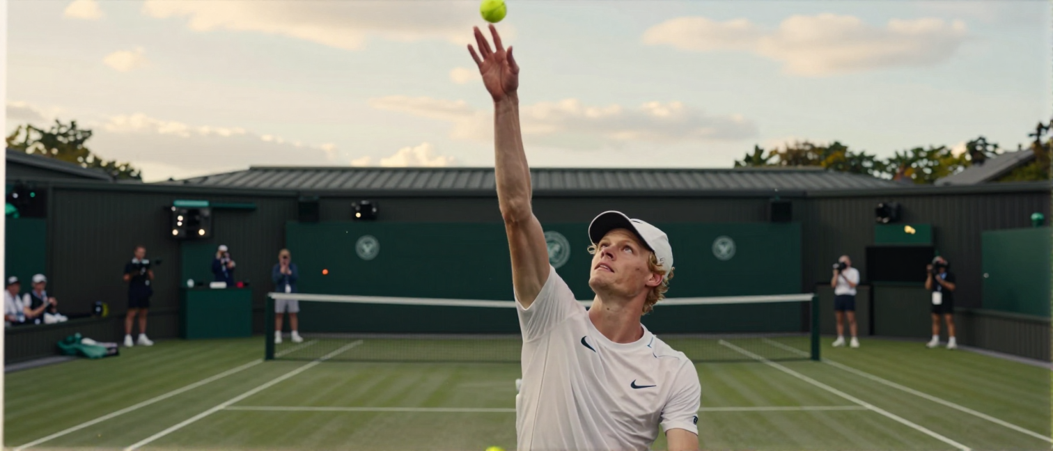 Jannik Sinner Serves Dominant Win Over Struff at Wimbledon