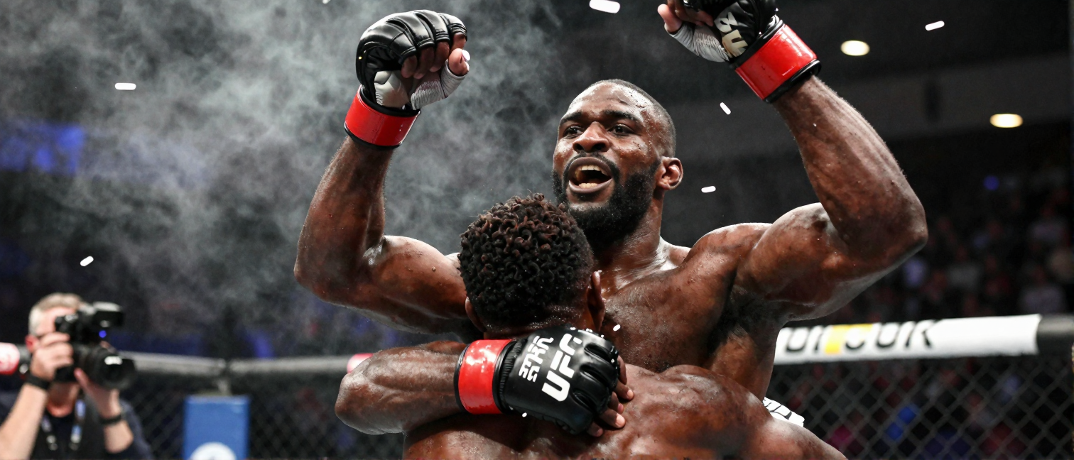 Francis Ngannou knocks out Lins in wild UFC return, hugs Dan Henderson