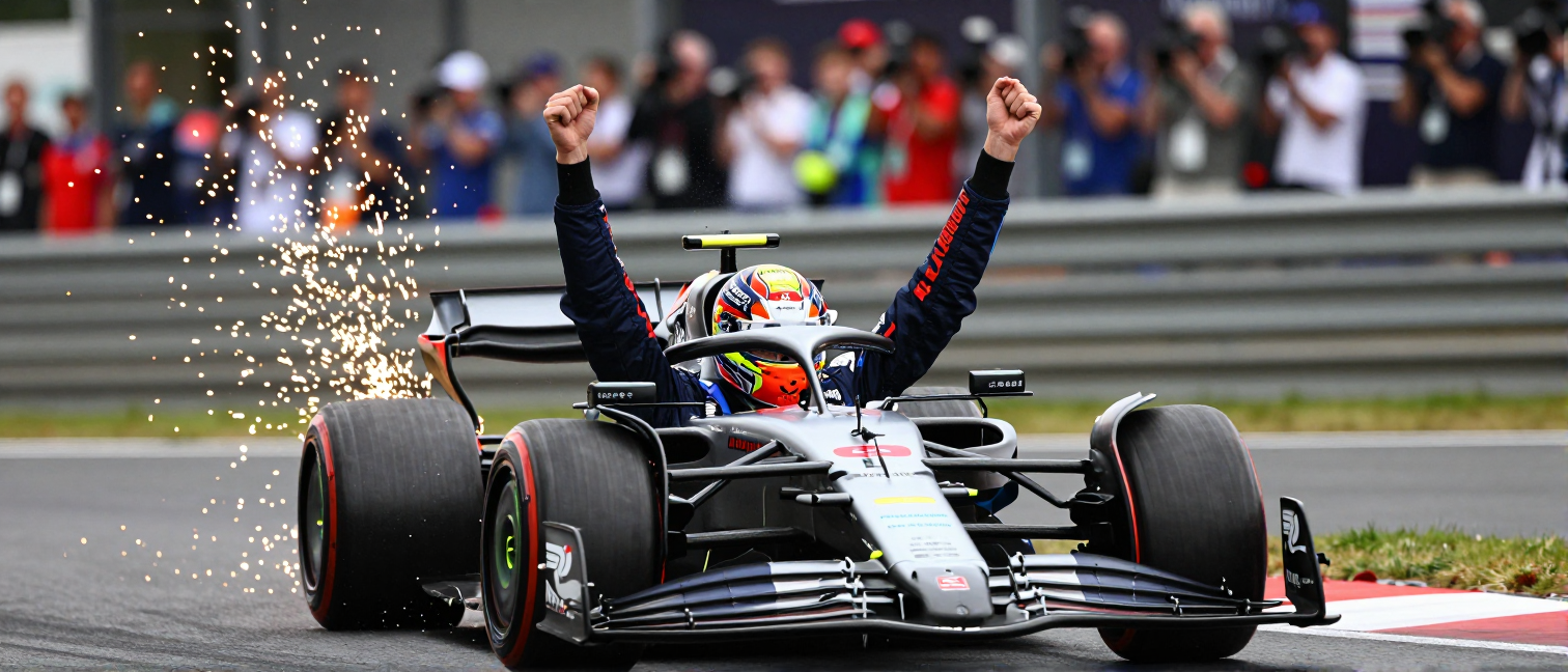 George Russell reacts to viral British GP cooldown room moment with Leclerc