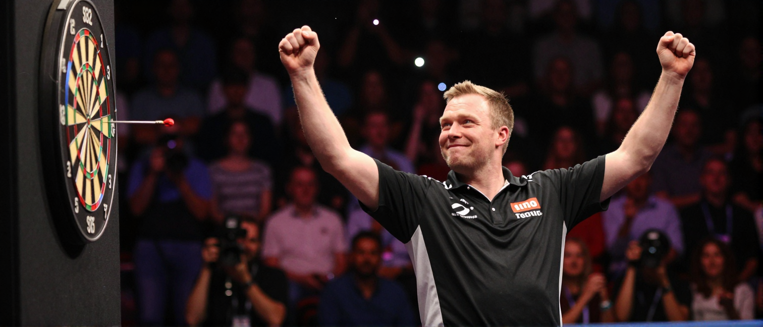 Michael van Gerwen's Rival James Wade Battles Through at World Matchplay Darts