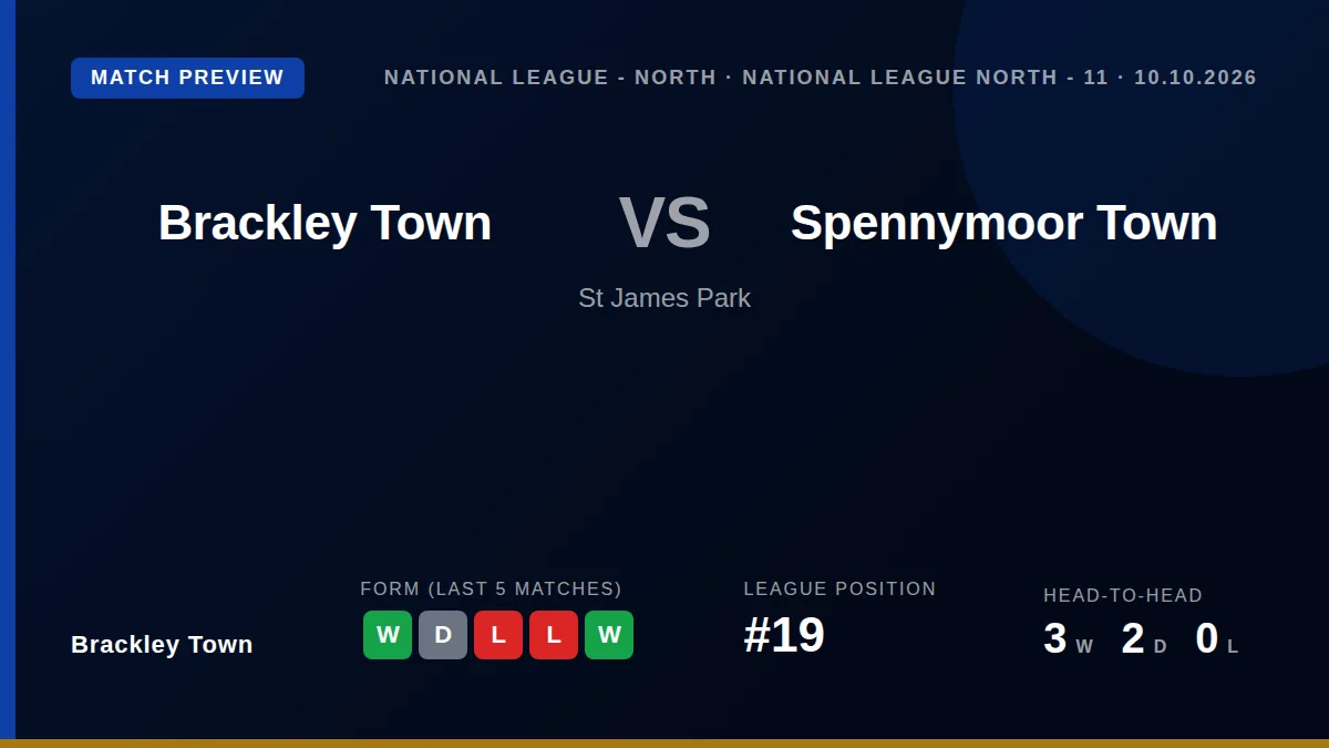 Brackley Town manager Peter Hartley will oversee his first National League North fixture this Saturday when his...