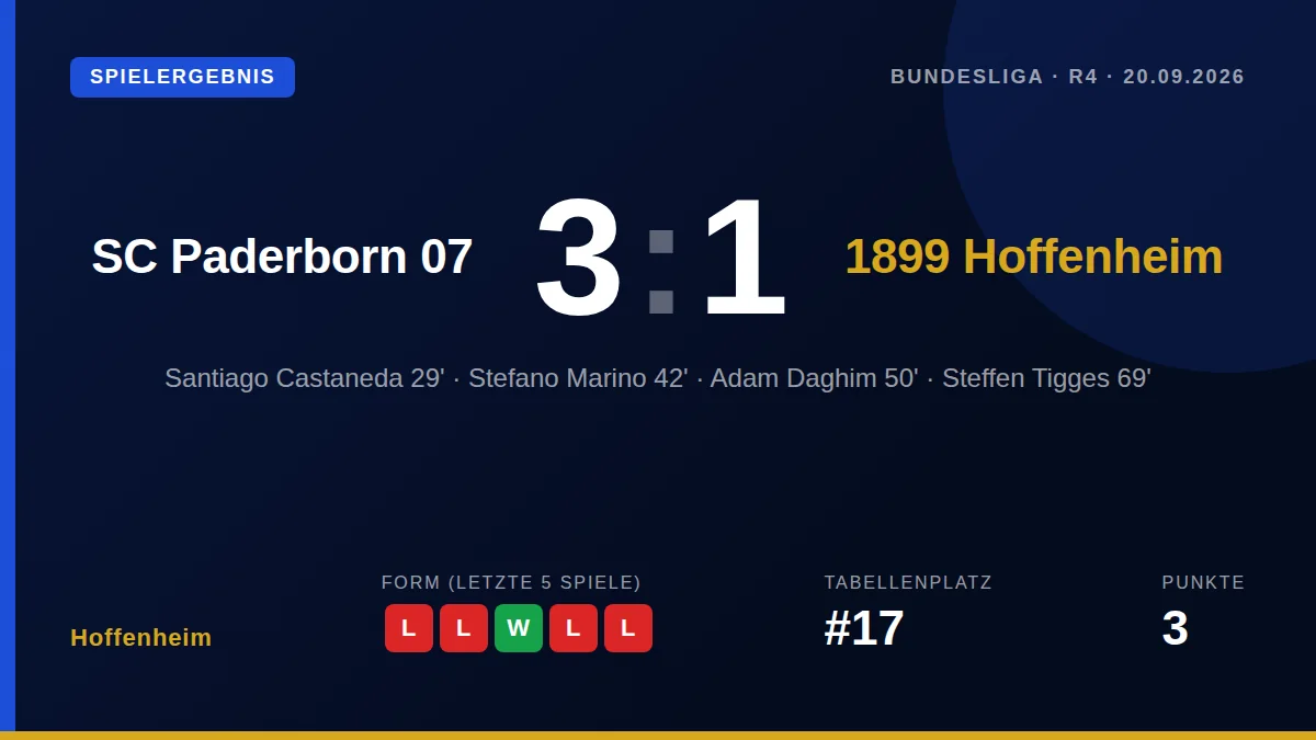 Hoffenheim: result card