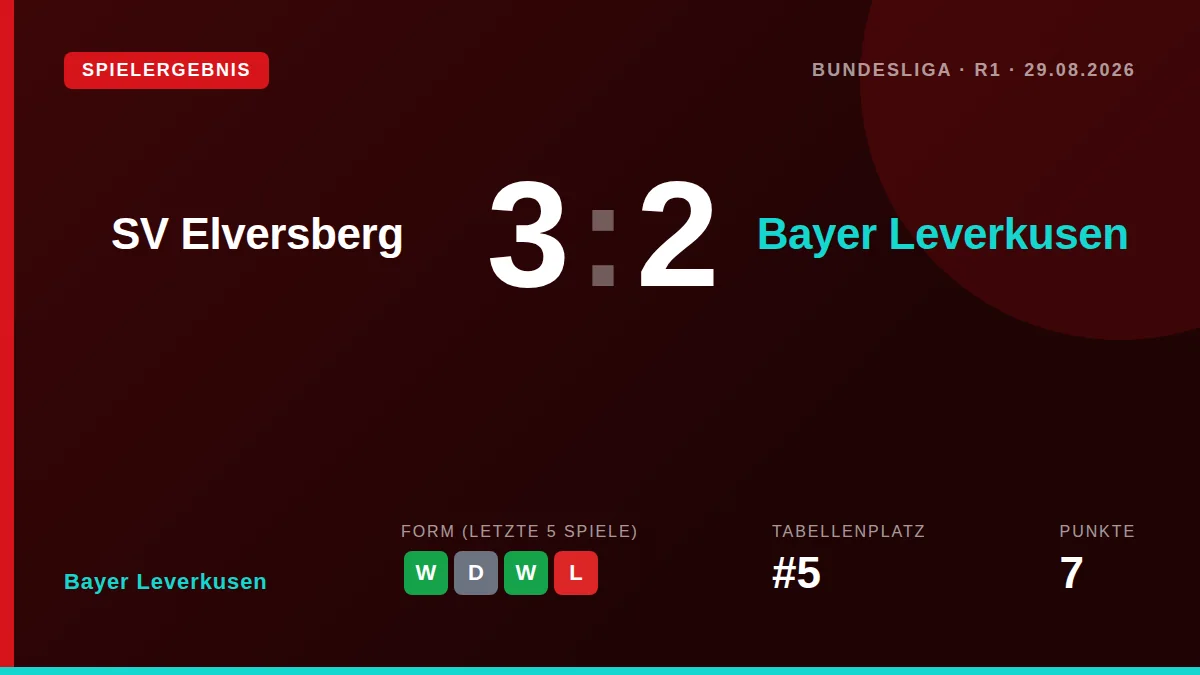 Bayer Leverkusen: result card