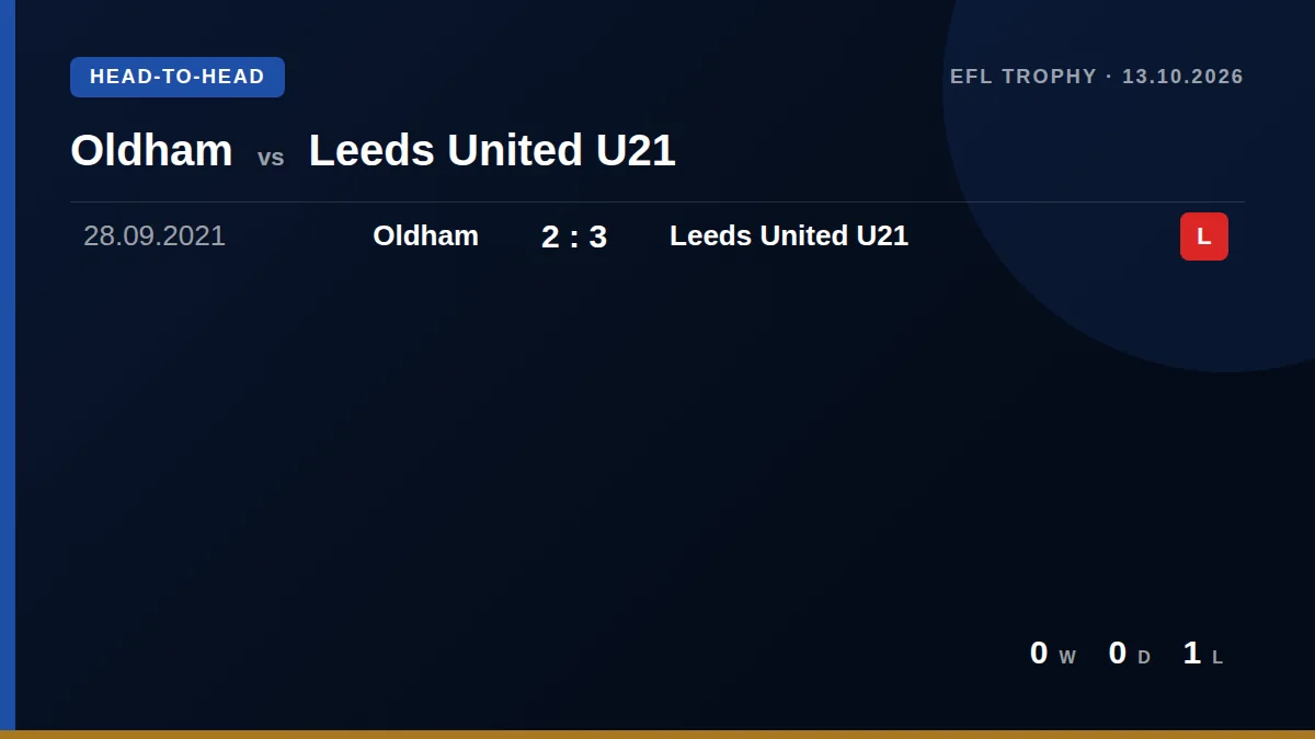 Oldham: h2h card