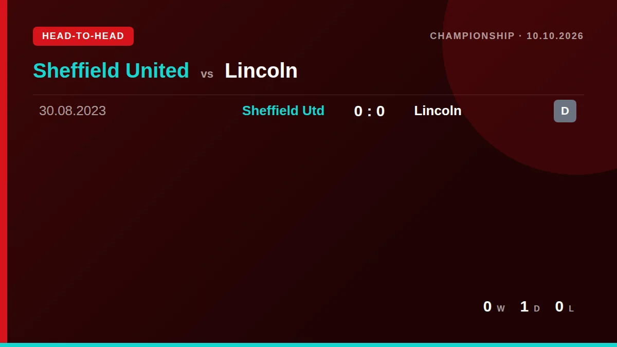 Sheffield United: h2h card