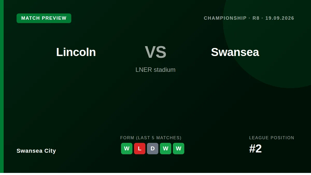 Swansea City visit Lincoln this weekend looking to continue their strong start to the Championship season, which sees...
