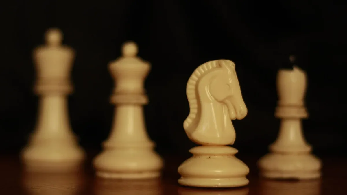 Competition: Horse, chess, game, strategy, board, play.
