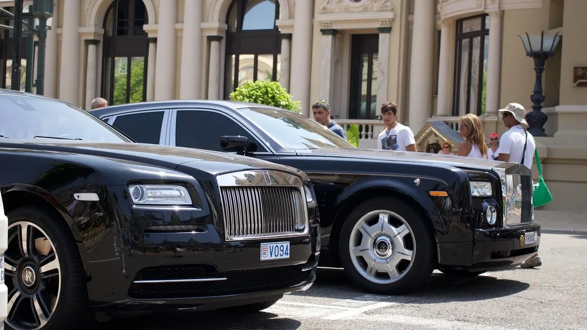 Marques: Car, vehicle, street, rolls royce, monaco, french riviera.