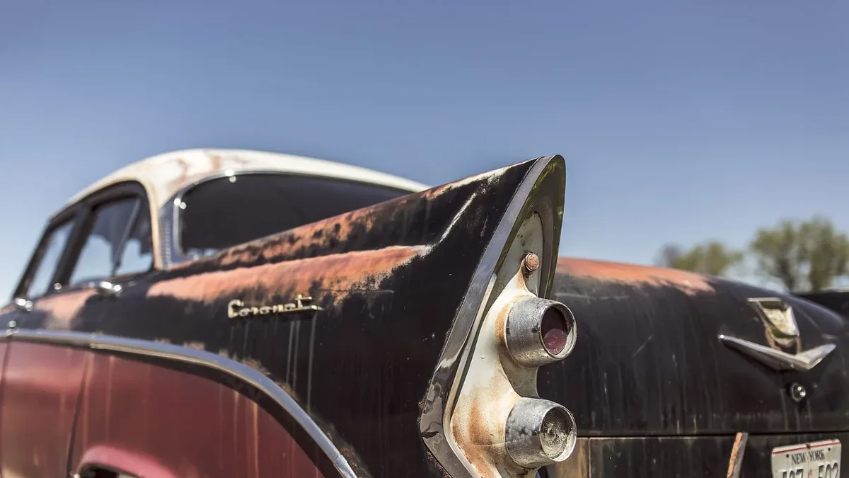 Restoration: Classic car, vintage car, oldtimer, car, retro, automobile.