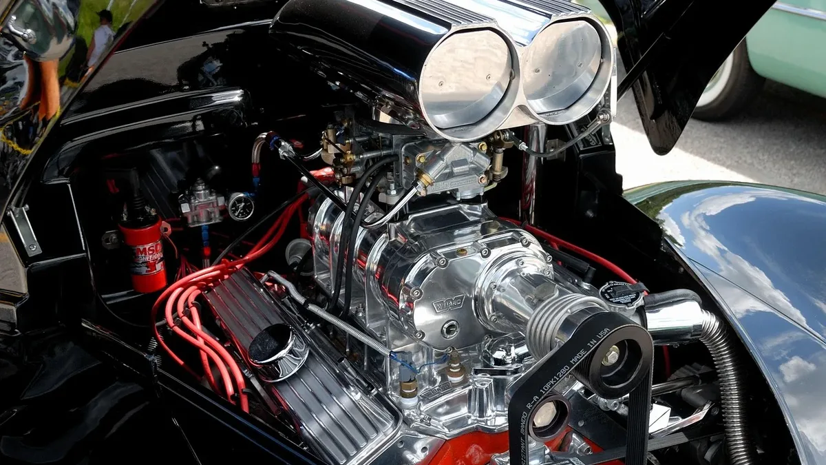 A 1971 Chevrolet El Camino for sale on Hagerty Marketplace features a heavily modified Toyota 2JZ-GTE engine instead of a...