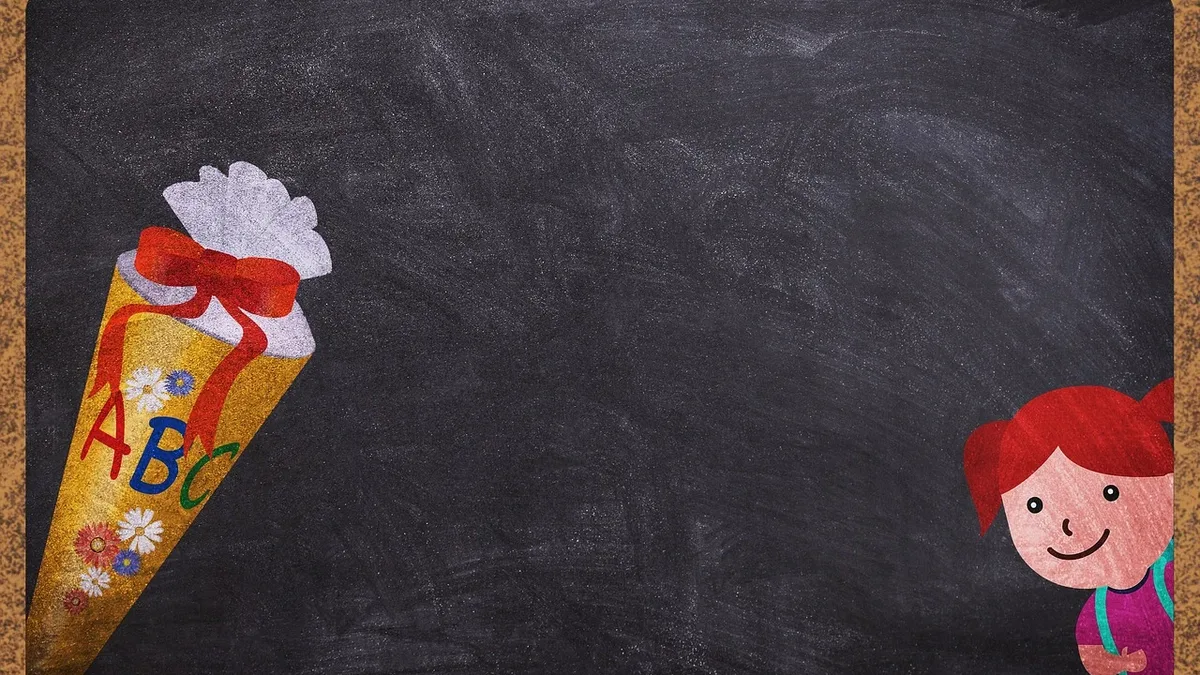 Levels: School cone, pupil, board, chalk, school enrollment, back to school.