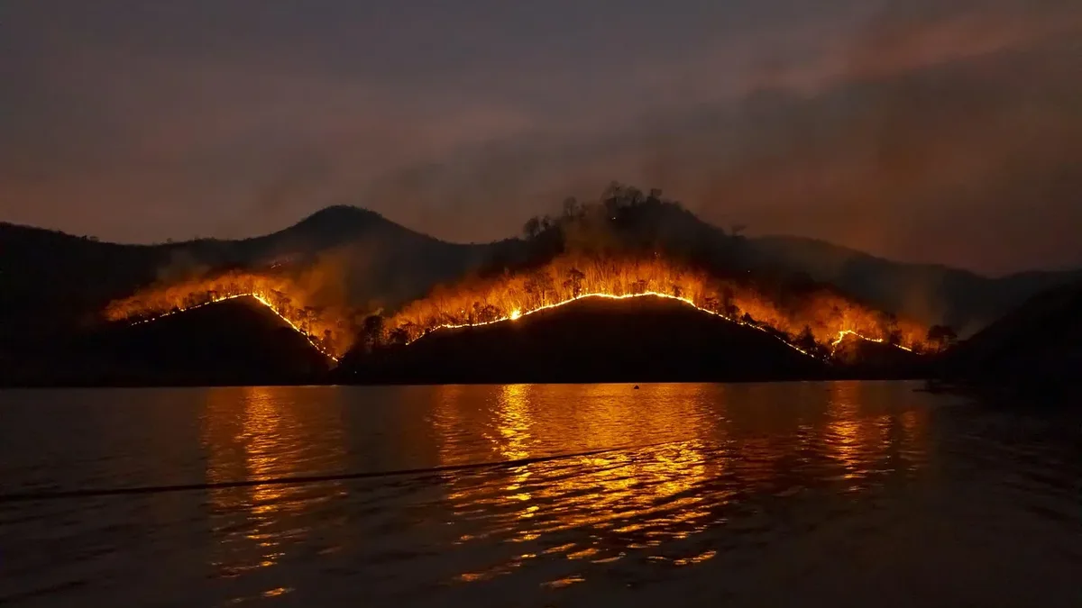 The Bouquet Fire in the Angeles National Forest grew from 20 to over 1,000 acres in under four hours on October 3, driven...