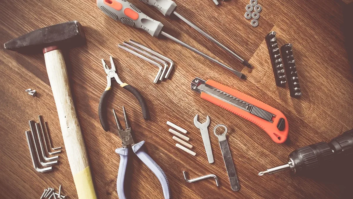 Builds: Tools, construct, craft, repair, equipment, create.