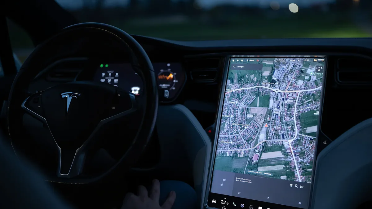 A Tesla using Full Self-Driving (Supervised) successfully navigated the narrow, crowded streets of Aarhus, Denmark, in a...