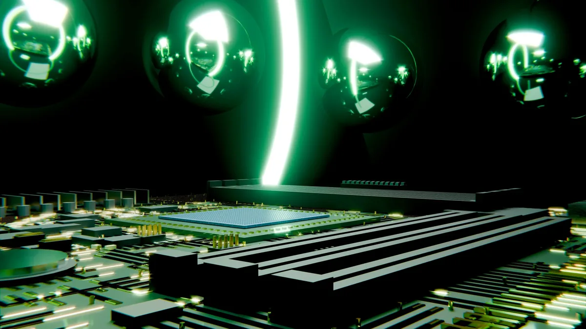 A Caltech team has built a silicon metasurface device that uses one light beam to redirect another in just 74...