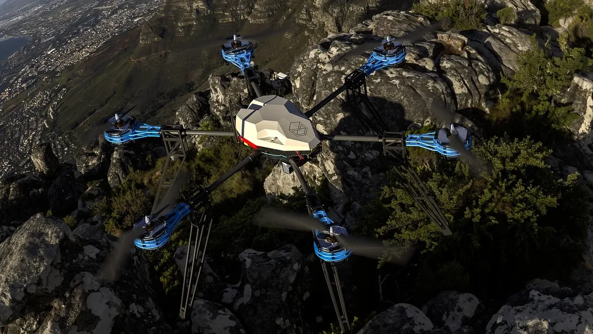 Squamish Search and Rescue used two drones to deliver a jacket, headlamp, and climbing rope to a stranded climber on the...