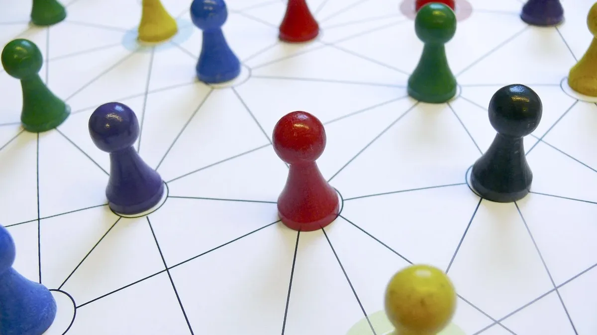 Endings: Networking, network, game characters, lines, connections, interfaces.
