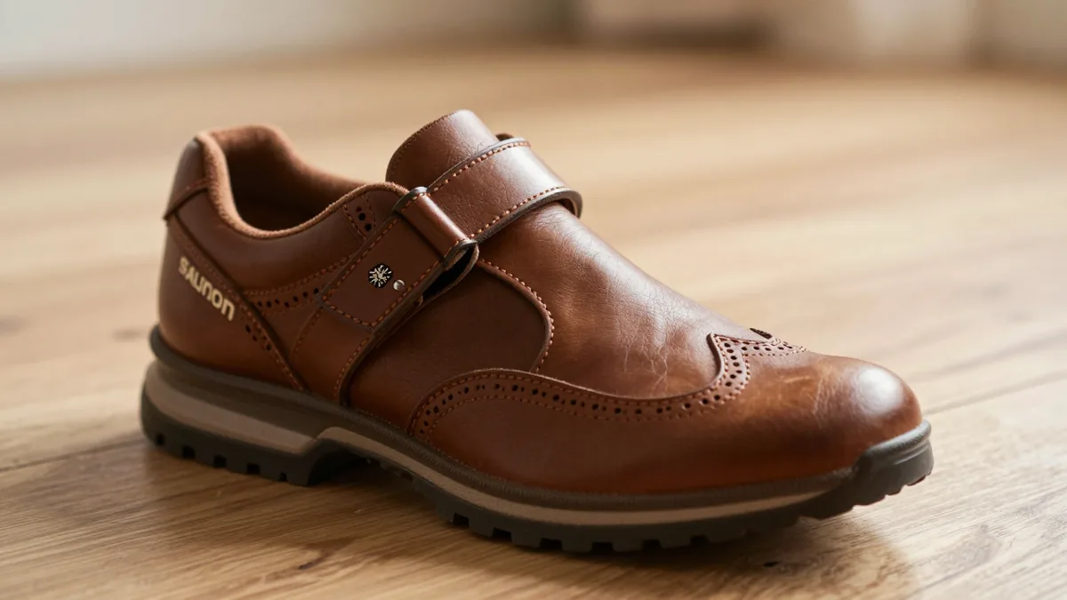 Salomon's 'Alpine Echoes' collection features a luxurious brown Mary Jane sneaker that has already sold out on the...