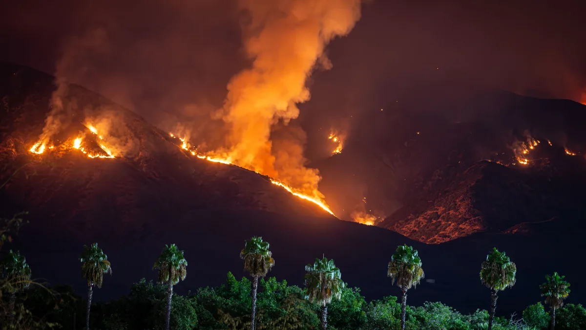 Intentionally set wildfires, fueled by a strong El Niño, are advancing on the Cabang Panti research station in...