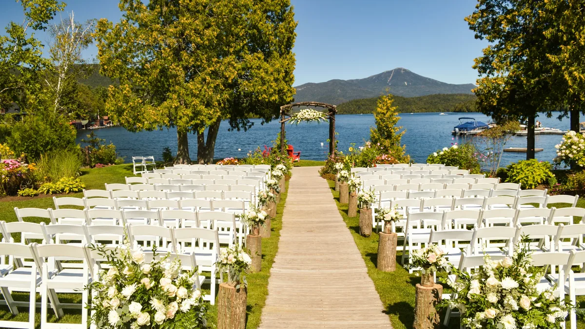 Emily and Stefan hosted 56 guests for a multi-day wedding at Villa Erba on Lake Como, featuring a candlelit ceremony, a...