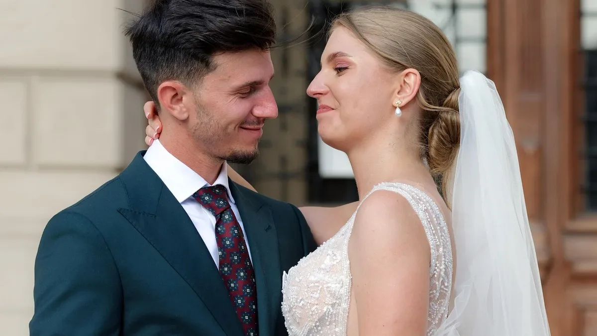 Milly and Lewis married at St Andrew and St Cuthman Church in Findon, West Sussex, followed by a reception at Findon Place