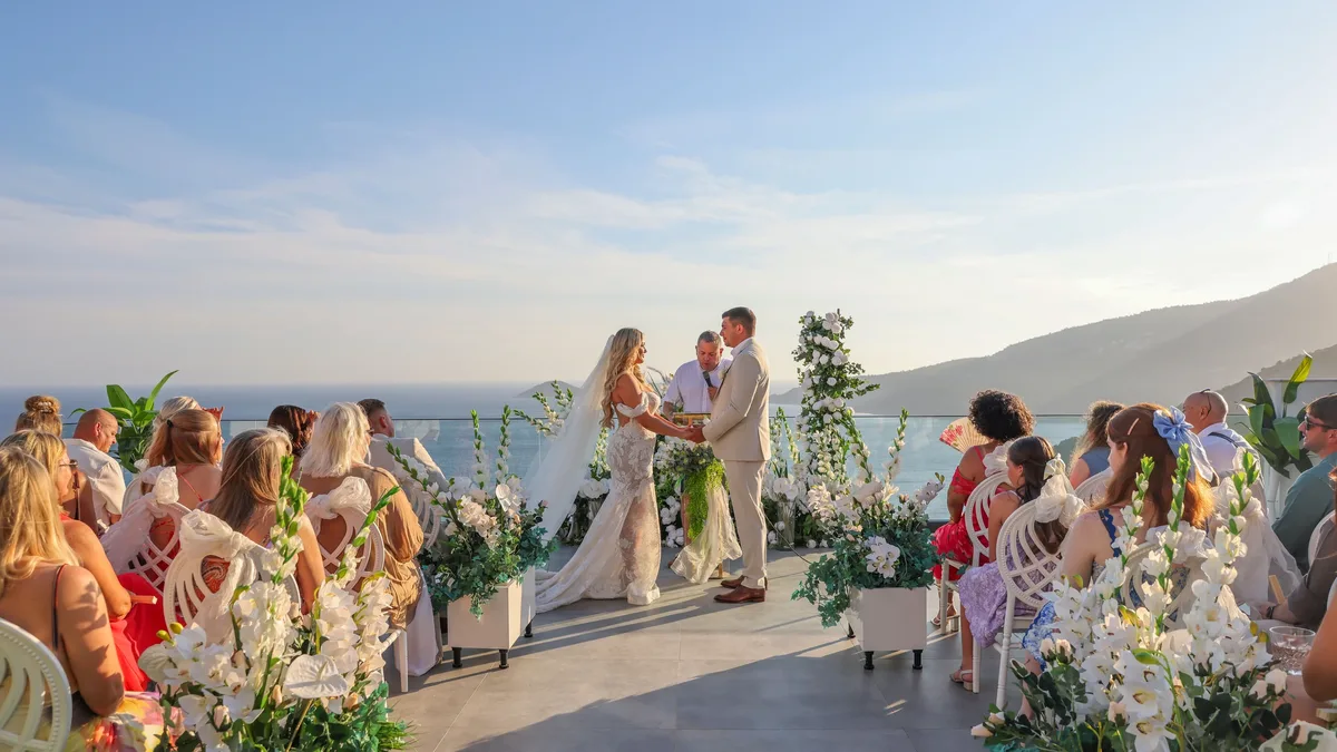 Couples can host a Riviera-style celebration at St Brelade’s Bay Hotel in Jersey, avoiding passport travel while enjoying...