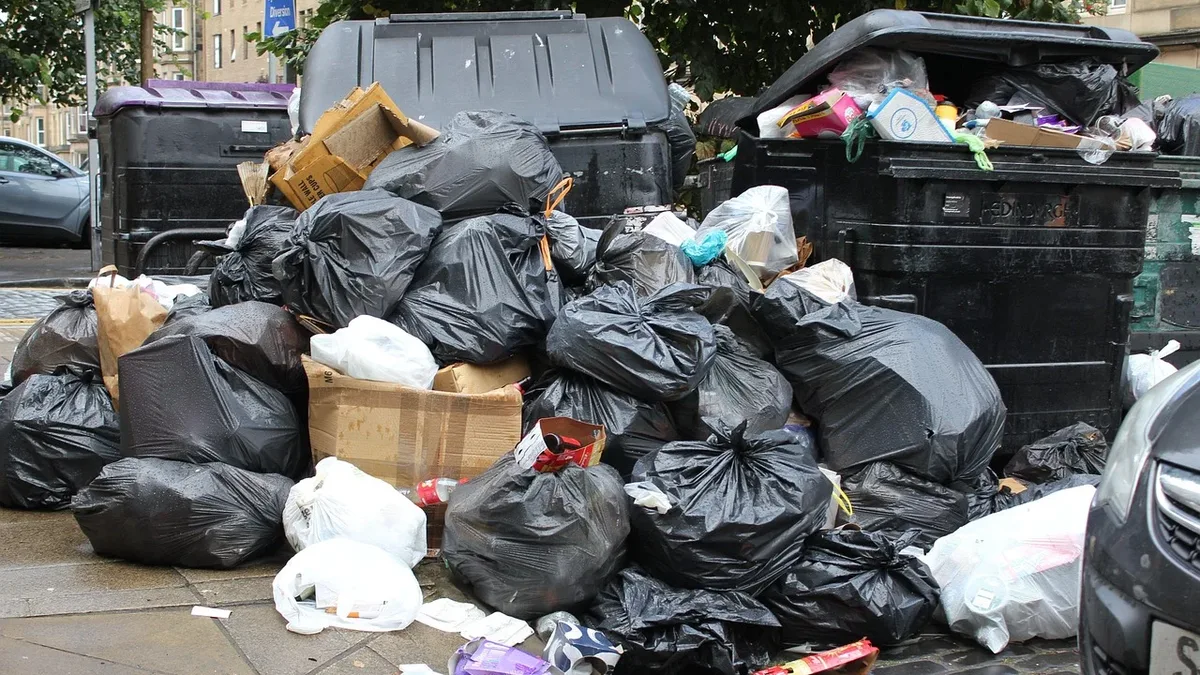 Delhi's garbage collection system is failing as overflowing neighborhood dhalaos spill waste onto streets, causing...