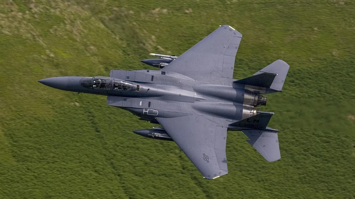 Bodycam footage shows the aftermath of a US Marine Corps F/A-18 Hornet crash in Washington state, with the pilot ejecting...