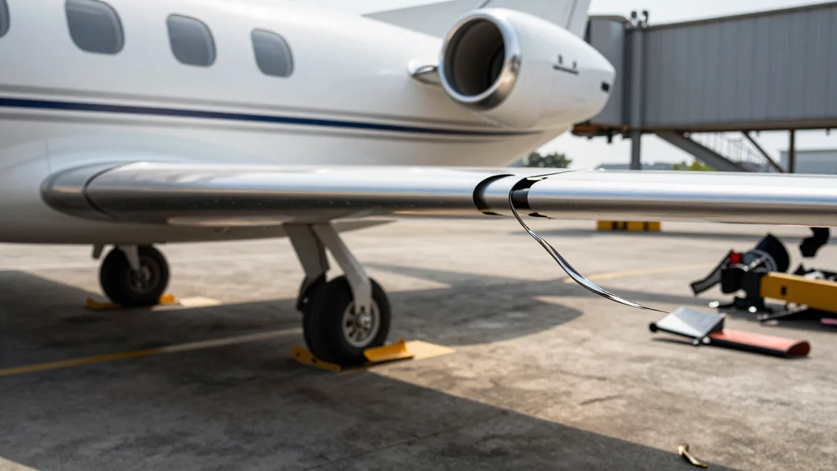 A Cirrus Vision Jet collided with construction equipment at Driggs-Reed Memorial Airport in Idaho, injuring one passenger