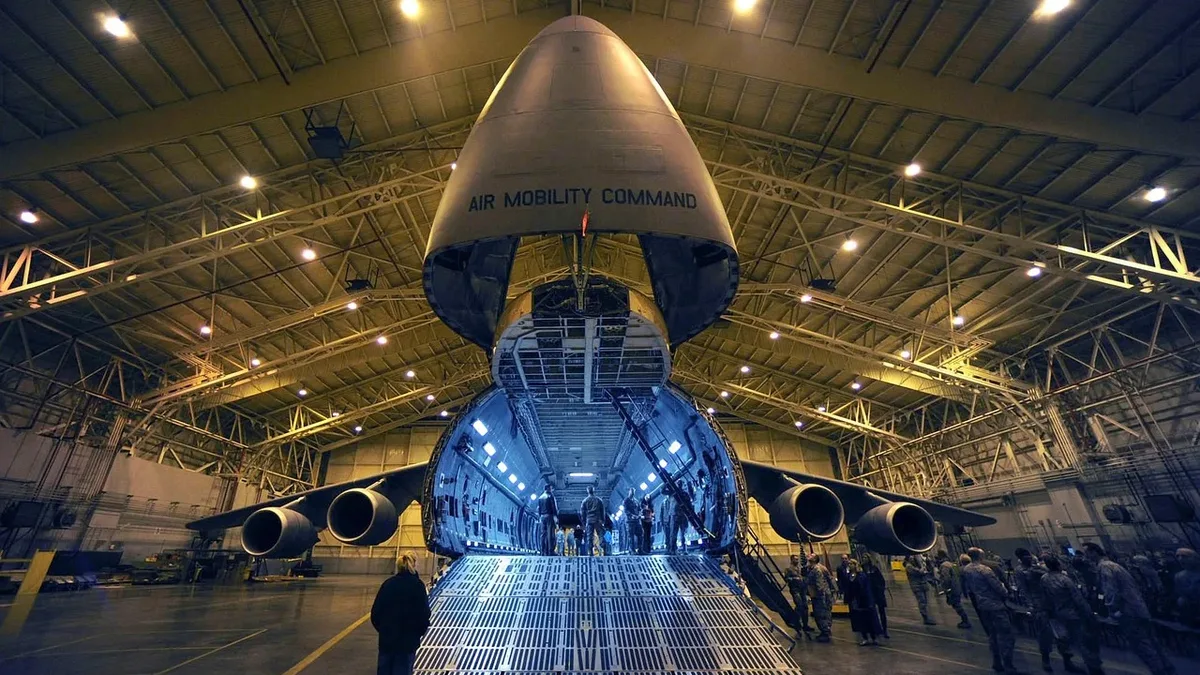 Cargo Mro: Stewart air national guard base, new york, aircraft, plane, hangar, transport. Aviation Industry