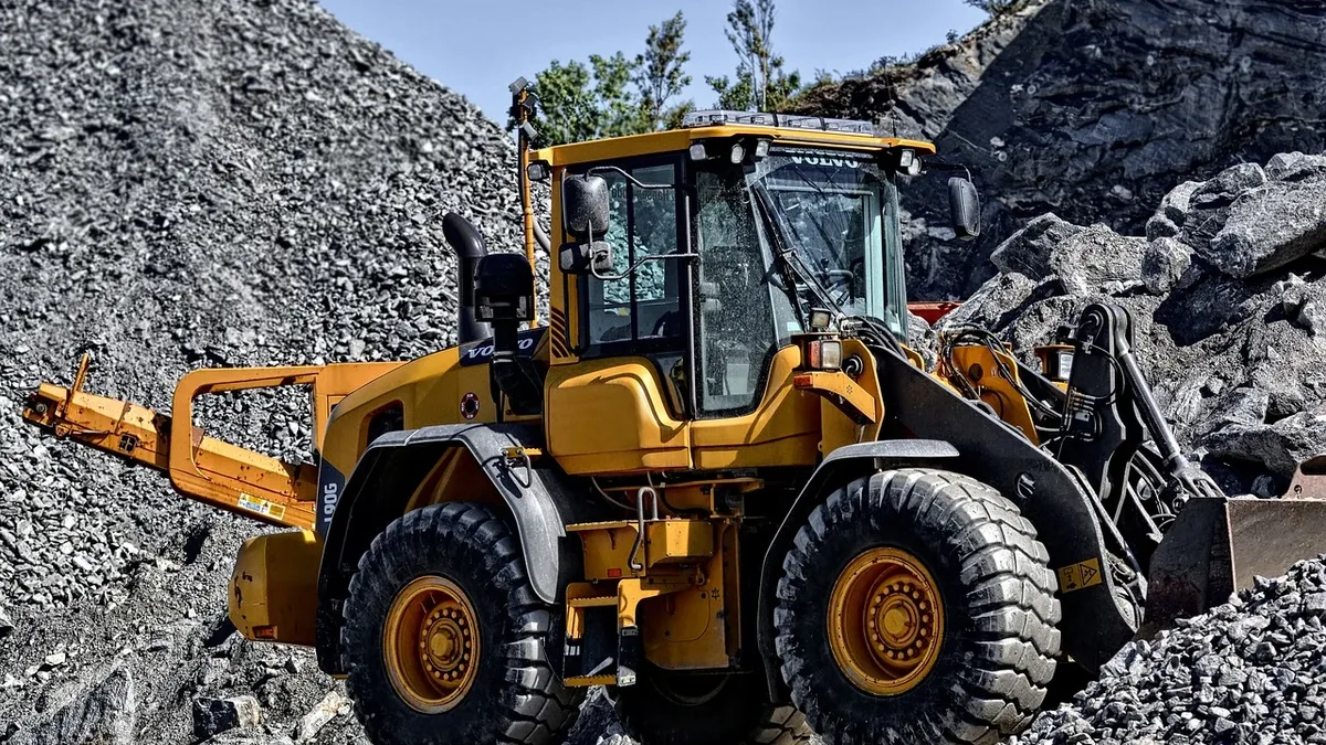 Safety: Digger, machine, machinery, construction, loader, bucket.