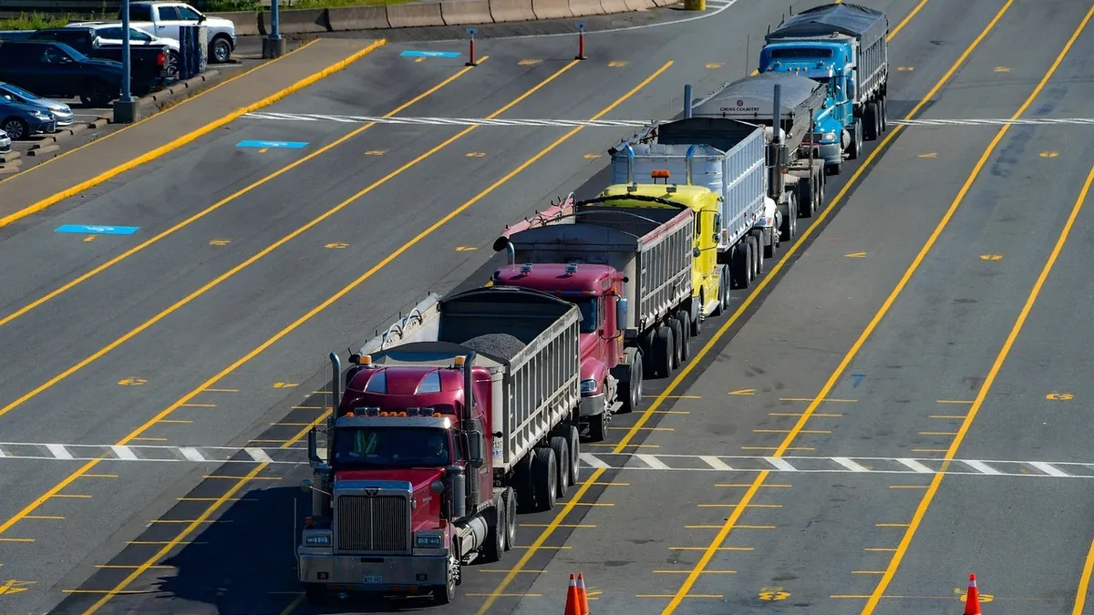 Mexican truck drivers blocked the Calexico East-Mexicali commercial border crossing Thursday, protesting the revocation...