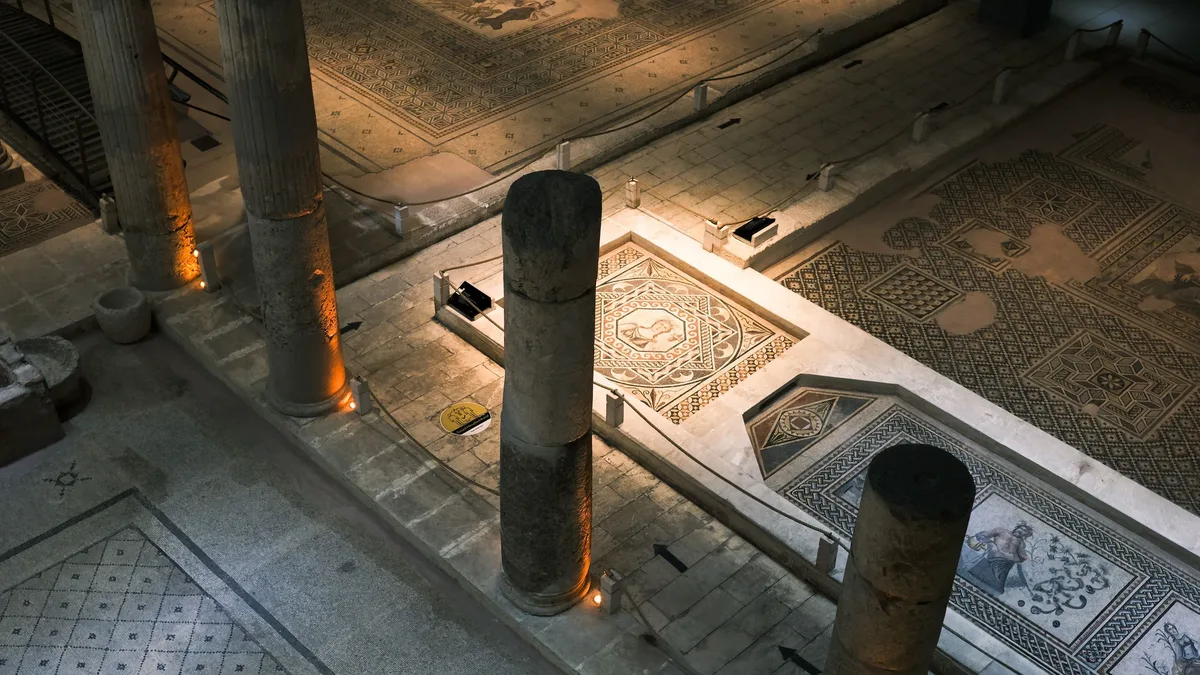 Archaeologists in Pompeiopolis, Turkey, have uncovered a large 4th-century mosaic floor and a 2nd-century marble head of...