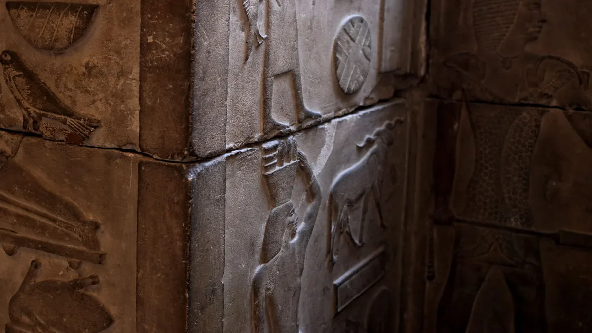 A Roman-era tomb at Bir Al-Shaghala necropolis features a rare Amduat scene and a Greek funerary inscription...