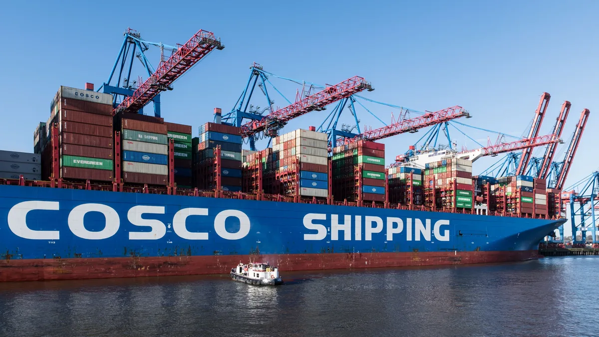Two senior U.S. officials allege the Chinese state-owned shipping giant COSCO uses concealed equipment on its vessels to...