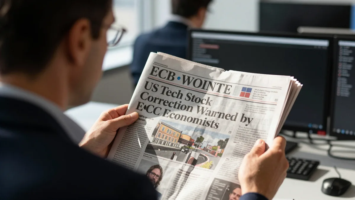 ECB economists warn of a potential correction in US tech stocks, citing concerns over valuations and growth prospects