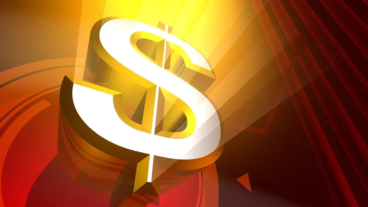 Dollar, symbol, money, currency, finance, business.