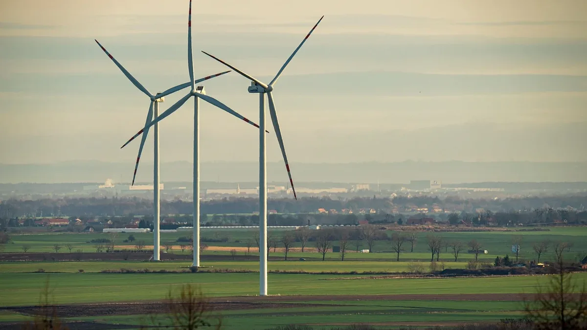 Storage: Windmill, ecology, energy, nature, landscape, recovery. Renewable Energy industry