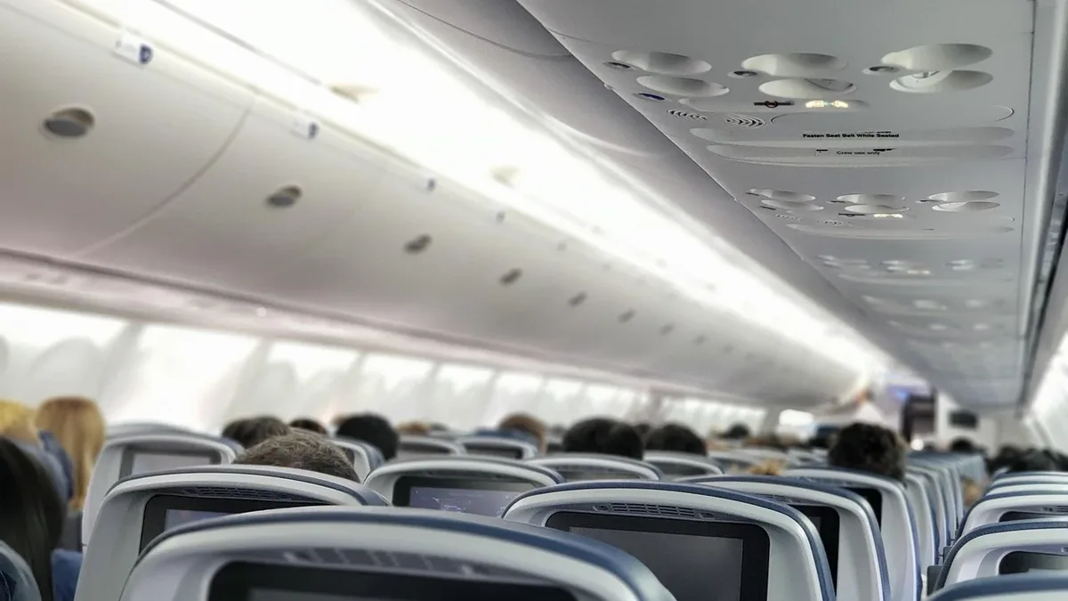 The Boeing 747-8 features dedicated crew rest compartments, with a two-bunk pilot area behind the cockpit and a larger...